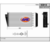 Radiatore stufa FIAT MULTIPLA 186_ 1.6 16V Blupower (186AMA1A) 70kw 99-10