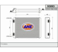 Radiatore stufa RENAULT VEL SATIS BJ0_ 2.2 dCi (BJ0E,BJ0F) 110kw 02-