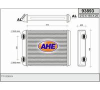 Radiatore stufa RENAULT VEL SATIS BJ0_ 3.5 V6 (BJ0R,BJ0V,BJ0U) 177kw 02-