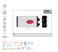 RADIATORE STUFA RISCALDAMENTO ABITACOLO FIAT CINQUECENTO 0.7 0.9 1.1 93558