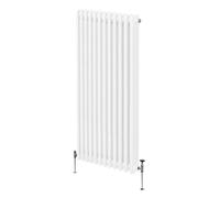 Radiatore Termosifone a 3 Colonne 1500 x 562mm Moderno Centralizzato Bianco in Acciaio Inox Verticale a Parete Cucina Soggiorno Bagno Kit di Fissaggio e Spazzola Inclusi