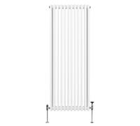 Radiatore Termosifone a 3 Colonne 1800mm x 562mm Moderno Centralizzato Bianco in Acciaio Inox Verticale a Parete Cucina Soggiorno Bagno Kit di Fissaggio e Spazzola Inclusi