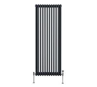 Radiatore Termosifone a 3 Colonne 1800mm x 562mm Moderno Centralizzato Grigio antracite in Acciaio Inox Verticale a Parete Cucina Soggiorno Bagno Kit di Fissaggio e Spazzola Inclusi