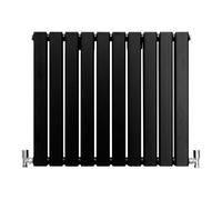 Radiatore Termosifone Termoarredo Design Piatto Pannello Elementi Nero Opaco