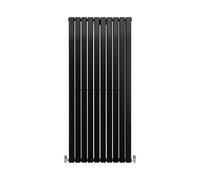 Radiatore Termosifone Termoarredo Design Piatto Pannello Elementi Nero Opaco