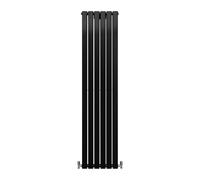 Radiatore Termosifone Termoarredo Design Piatto Pannello Elementi Nero Opaco