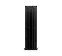 Radiatore Termosifone Termoarredo Design Piatto Pannello Elementi Nero Opaco