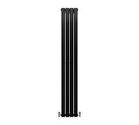 Radiatore Termosifone Termoarredo Design Piatto Pannello Elementi Nero Opaco