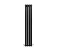 Radiatore Termosifone Termoarredo Design Piatto Pannello Elementi Nero Opaco