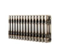 Radiatore Tradizionale 3 Colonne 300 x 650 mm Riscaldamento Metallo Grezzo Acciaio al Carbonio Orizzontale a Parete per Cucina Soggiorno Bagno con Spazzola Pulizia Kit Fissaggio e Staffe