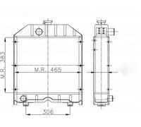 RADIATORE TRATTORE PER FIAT 465 / 55-65 / 50-66 / 55-75 / 45-76 / 80-76 RAME