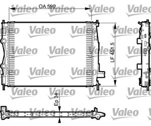 Radiatore VALEO per Nissan, Ford