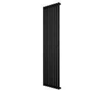 Radiatore Verticale Design Ovale Colonna Singola Nero 1800x480 mm