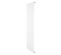 Radiatore Piatto a Colonna Singola 1800 x 560 mm Verticale Design Moderno Acciaio al Carbonio Riscaldamento Centrale Bianco Opaco con Kit Fissaggio e Spazzola