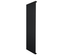 Radiatore Piatto a Colonna Singola 1600 x 560 mm Verticale Design Moderno Acciaio al Carbonio Riscaldamento Centrale Nero Opaco con Kit Fissaggio e Spazzola