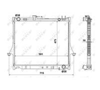 Radiatore Water Cooler Motore Compatibile Per Isuzu D-Max I 8DH 2.5 DiTD 4x4