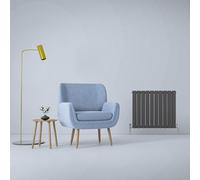 Radiatori Termosifoni in Acciaio Calorifero a Doppio Strato a Pannelli Piatti Riscaldamento Centralizzato Colonna Termosifone Orizzontale Radiatore a Parete - Grigio Antracite - 60 x 70 cm