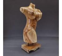 Radica Decorazione Busto con Corpo Femminile Legno Teak Massiccio Scultura