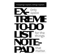 Radical Focus Notepad: Prioritize Like a Pro - Minimal Writing Space for Maximum Productivity