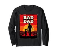 Radical papà Padre e Figlio Farmer Cowboys Western Tramonto Maglia a Manica