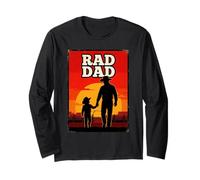 Radical papà Padre e Figlio Rodeo Cowboys Western Tramonto Maglia a Manica