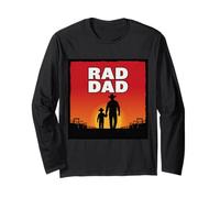 Radical papà Padre e Figlio Rodeo Cowboys Western Tramonto Maglia a Manica