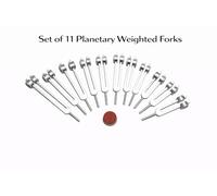 Radical Soul Planetary (Cosmic Octave) Tuning Fork Set Pesato 11 Pezzi