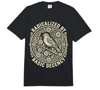Radicalized by Basic Decency Folk Art Emblem Apparel Comfort Colors Adult Heavyweight T-Shirt