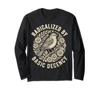 Radicalized by Basic Decency Folk Art Emblem Apparel Maglia a Manica