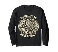 Radicalized by Basic Decency Folk Art Emblem Apparel Maglia a Manica