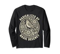 Radicalized by Basic Decency Folk Art Emblem Apparel Maglia a Manica