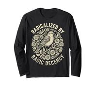 Radicalized by Basic Decency Folk Art Emblem Apparel Maglia a Manica