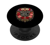 Radicalized by Basic Decency Shirt Women Floral PopSockets PopGrip Adesivo