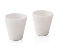 Radicaln Bicchierini da Shot in Marmo, Set da 2-2" Piccoli per Bar | Bicchieri in pietra, bicchierini da shot bianchi fatti a mano per whisky, vodka e tequila, arredo casa, regalo