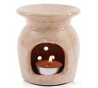 Radicaln Bruciatore per oli in marmo Verona, 10,2 cm, fatto a mano, scalda-candela e diffusore per aromaterapia, per decorare la casa, ideale per scaldabagno, diffusore di aromi e oli essenziali