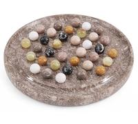 Radicaln Gioco di puzzle rompicapo fatto a mano Oceanic Marble Solitaire da 10 pollici per adulti, ideale per tavolino da caffè, gioco di solitario con 42 palline di marmo e tavolo per famiglie