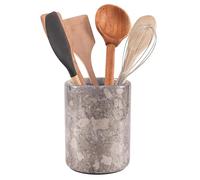 Radicaln Oceanic - Porta Utensili in Marmo da 16,5 cm, Fatto a Mano, Set di Spatole per Bancone da Cucina, Barattolo Organizer in Marmo