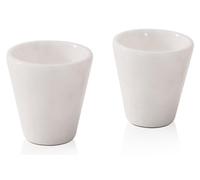 Radicaln Set di 2 bicchieri da shot in marmo bianchi fatti a mano da 5,1 cm, per tequila, whisky e cocktail, eleganti bicchieri e bicchieri per casa e bar