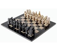 RADICALn Set di scacchi da 38,1 cm, realizzato a mano, nero e corallo, in marmo antico, set di scacchi da torneo, per due giocatori, set di scacchi da tavolo Staunton