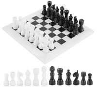 Radicaln Set di scacchi in marmo 12", gioco da tavolo e scacchi per adulti | Bianco e nero, fatto a mano, venature naturali del marmo, decorazione di lusso regalo elegante, 32 pezzi degli scacchi