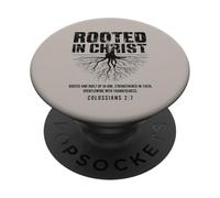 Radicato In Cristo Cristiano Grunge Bibbia Versi Colossesi PopSockets PopGrip Adesivo