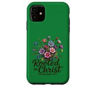 Radicato in Cristo Donne Cristiane Floreali Custodia per iPhone 11