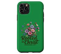 Radicato in Cristo Donne Cristiane Floreali Custodia per iPhone 11 Pro