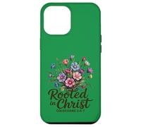 Radicato in Cristo Donne Cristiane Floreali Custodia per iPhone 12 Pro Max