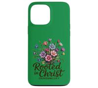 Radicato in Cristo Donne Cristiane Floreali Custodia per iPhone 13 Pro Max