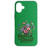 Radicato in Cristo Donne Cristiane Floreali Custodia per iPhone 16 Plus