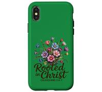 Radicato in Cristo Donne Cristiane Floreali Custodia per iPhone X/XS