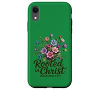 Radicato in Cristo Donne Cristiane Floreali Custodia per iPhone XR
