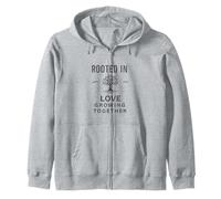 Radicato nell'amore, Crescere Insieme. Vintage, Famiglia, Design Felpa con Cappuccio