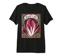Radicchio Art Nouveau Vintage Vegetale Design Maglietta Premium